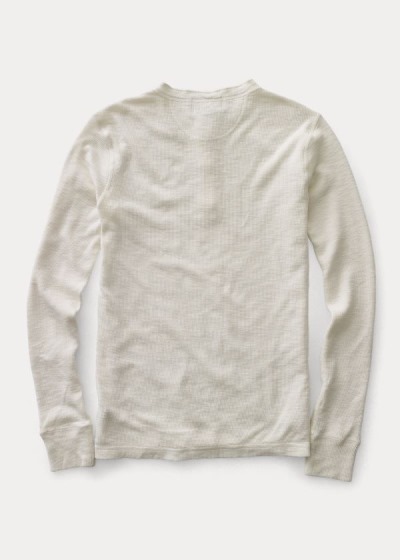 Henley Ralph Lauren Hombre Blancos - Waffle-Knit Cotton - ZBCYS8273